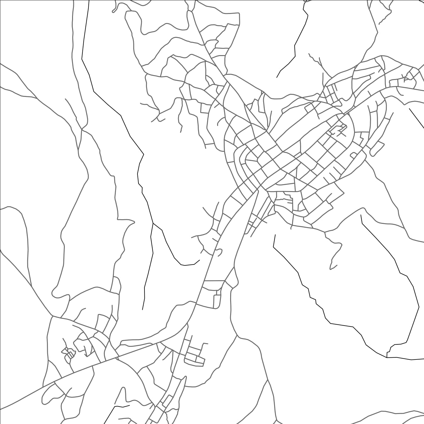 ROAD MAP OF MUYINGA, BURUNDI BY MAPBAKES