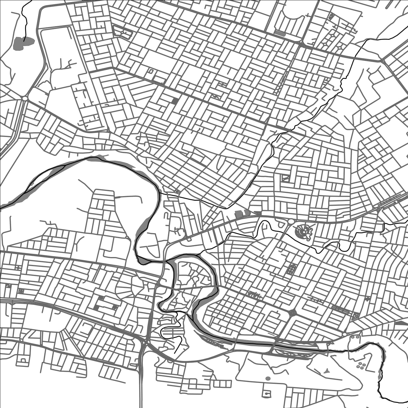 ROAD MAP OF ZAKHU, IRAQ BY MAPBAKES