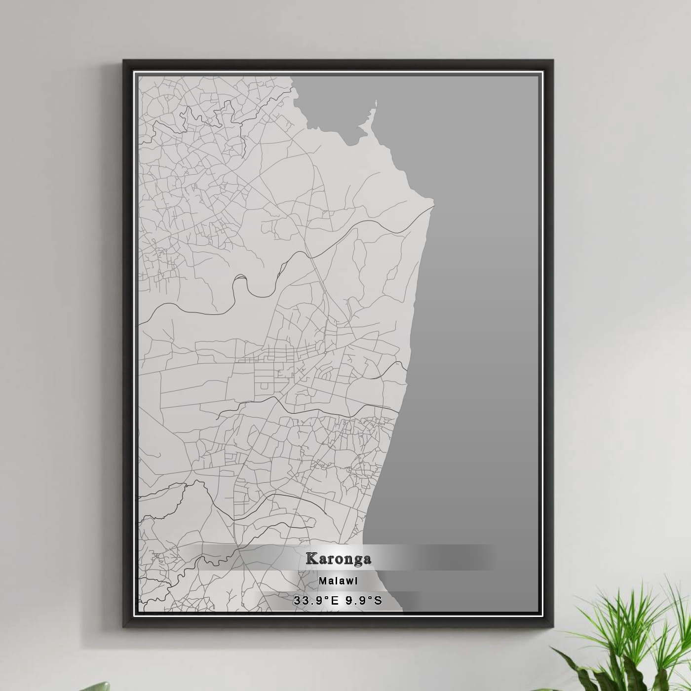 ROAD MAP OF KARONGA, MALAWI BY MAPBAKES