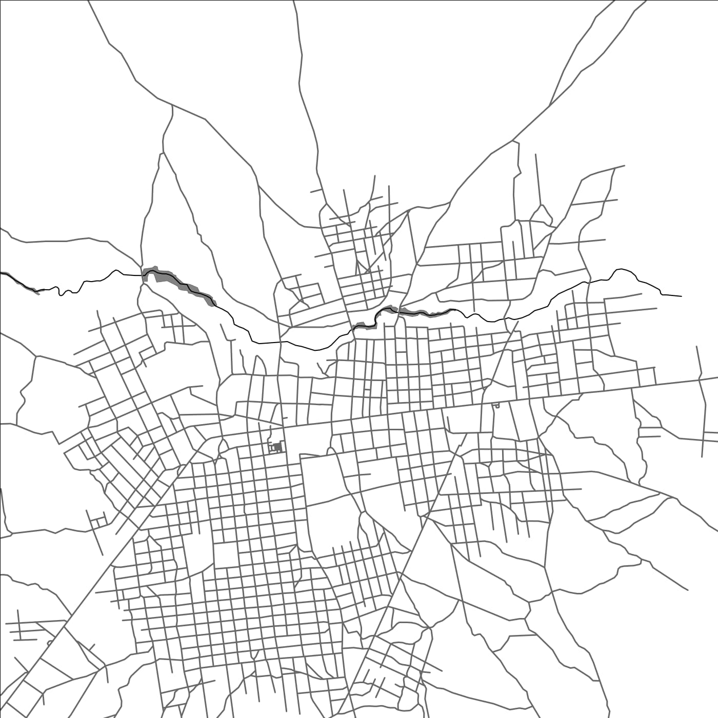 ROAD MAP OF YANFOLILA, MALI BY MAPBAKES