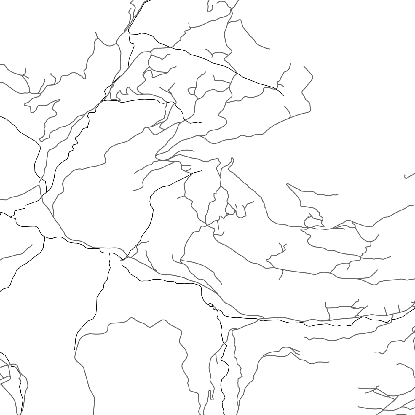 ROAD MAP OF GODOČELJE, MONTENEGRO BY MAPBAKES