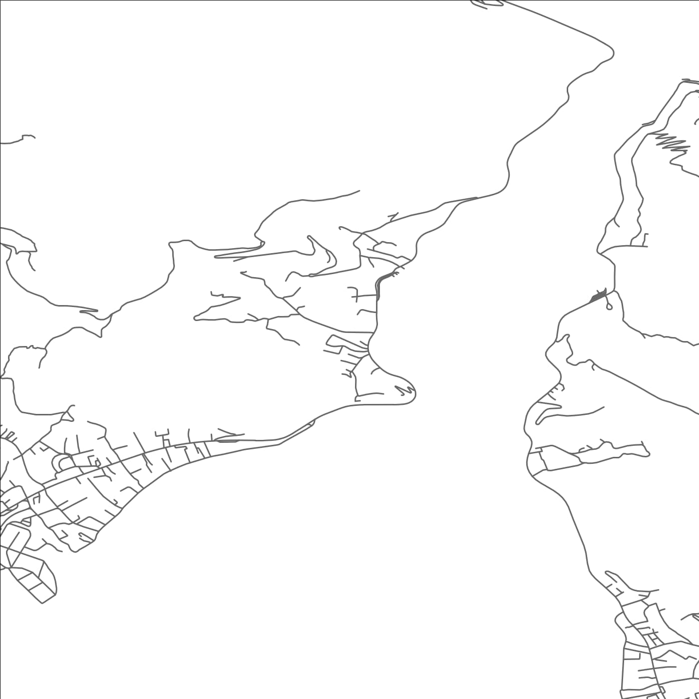 ROAD MAP OF GORNJA JOŠICA, MONTENEGRO BY MAPBAKES