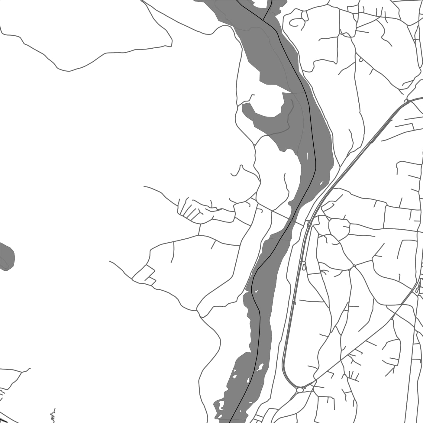 ROAD MAP OF GORNJI VUKOVCI, MONTENEGRO BY MAPBAKES