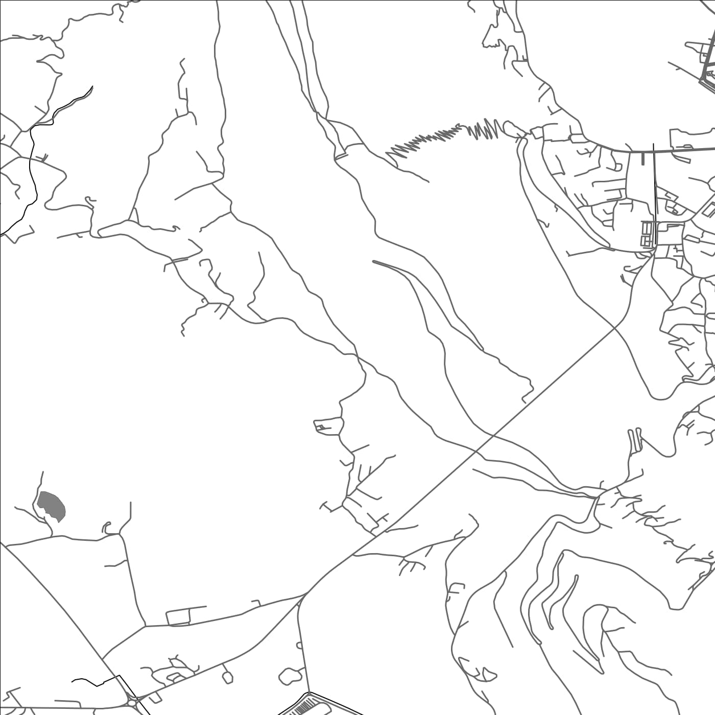 ROAD MAP OF KAVAČ, MONTENEGRO BY MAPBAKES