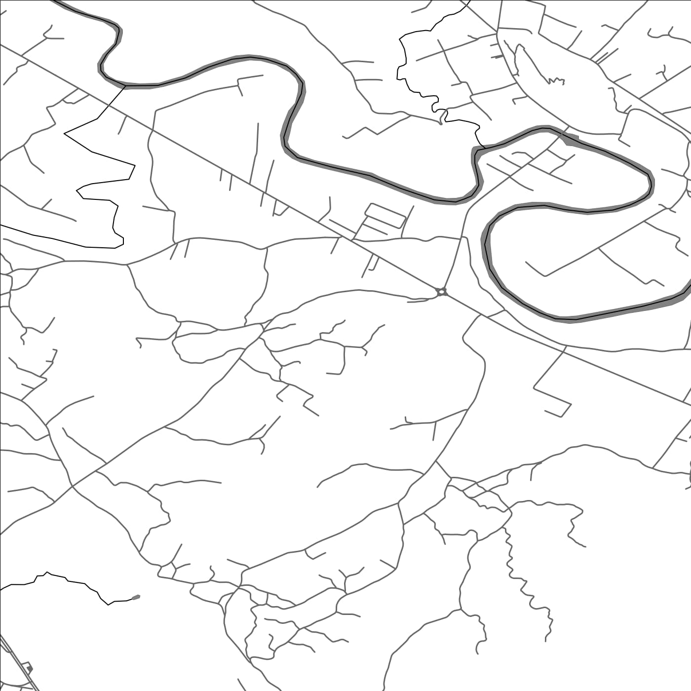 ROAD MAP OF KLIKOVAČE, MONTENEGRO BY MAPBAKES