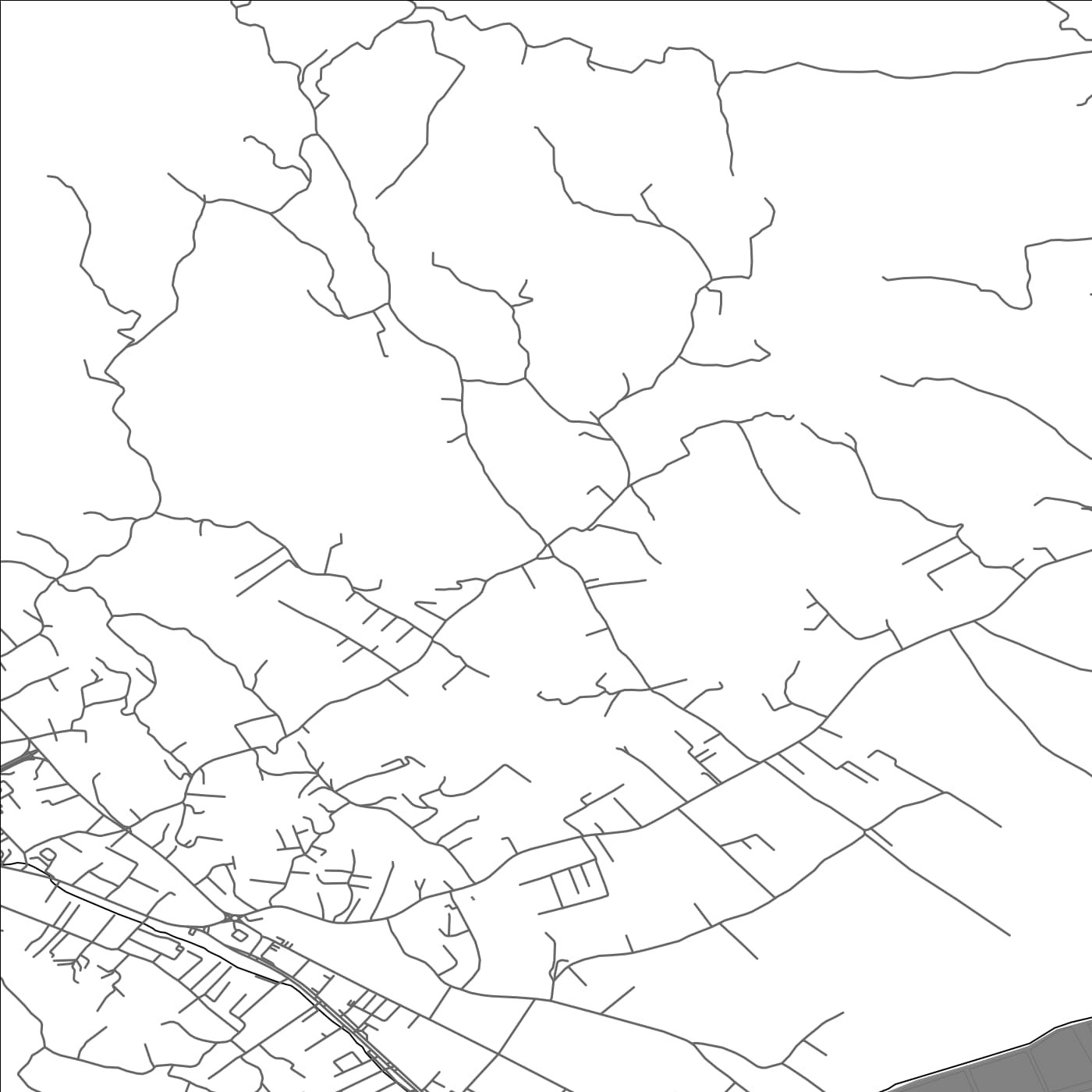 ROAD MAP OF KOLONZA, MONTENEGRO BY MAPBAKES
