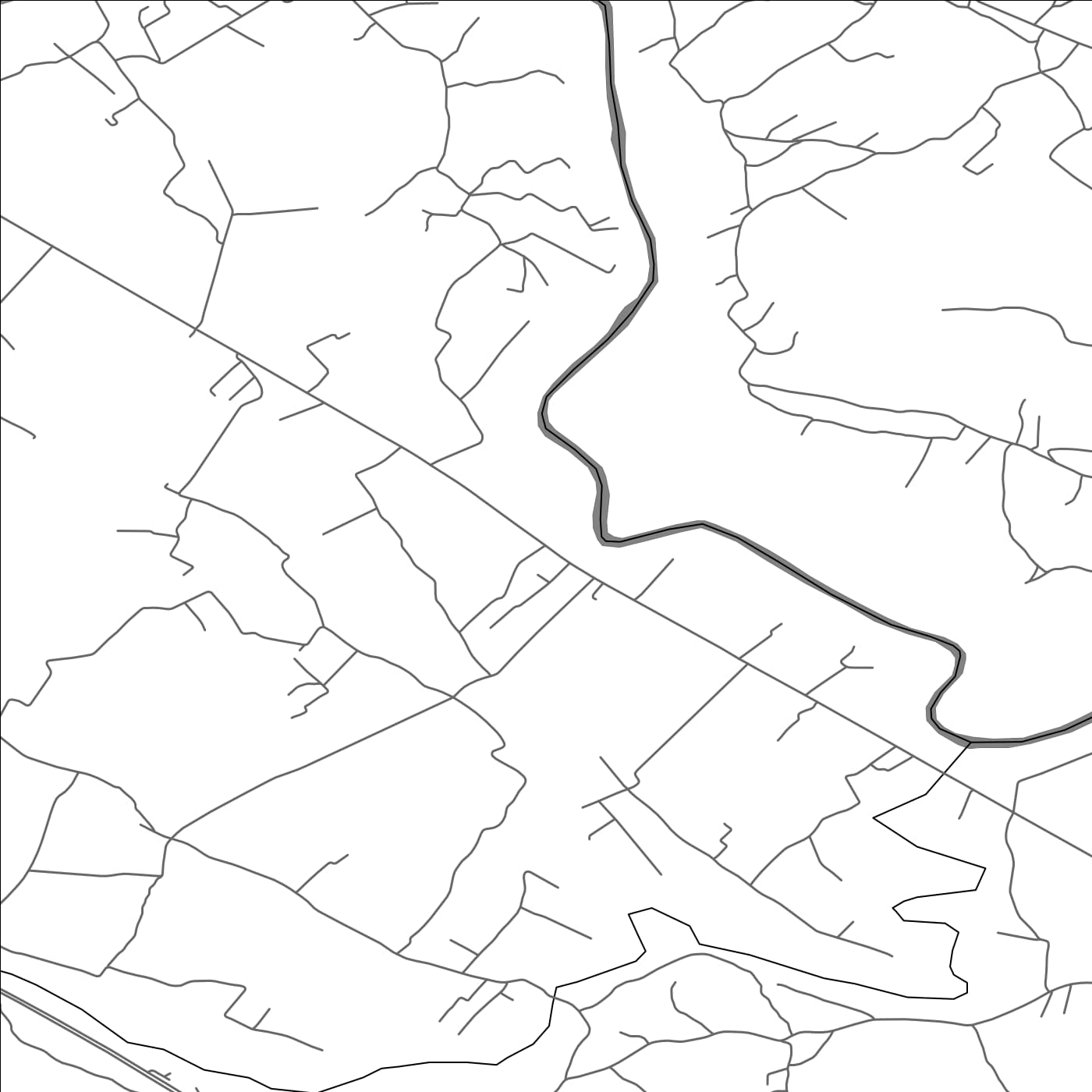 ROAD MAP OF KOSIĆ, MONTENEGRO BY MAPBAKES
