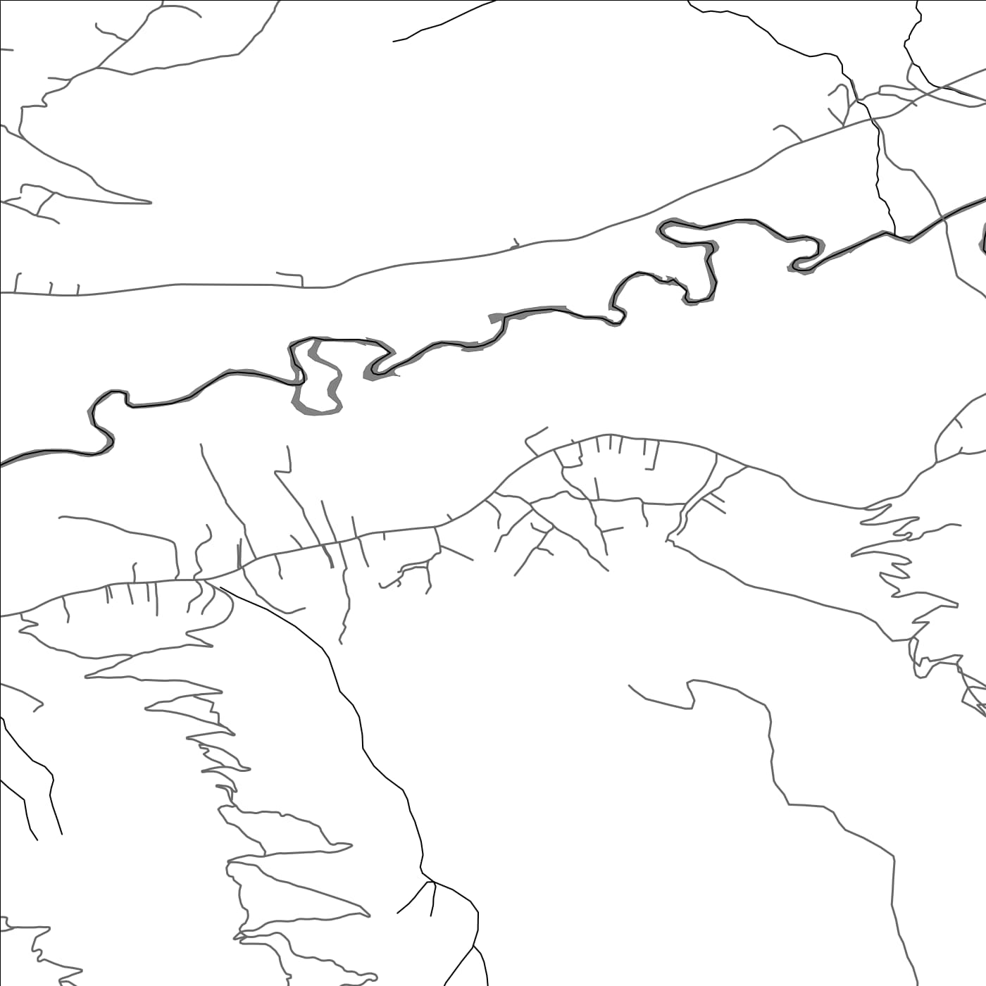 ROAD MAP OF KRUŠEVO, MONTENEGRO BY MAPBAKES