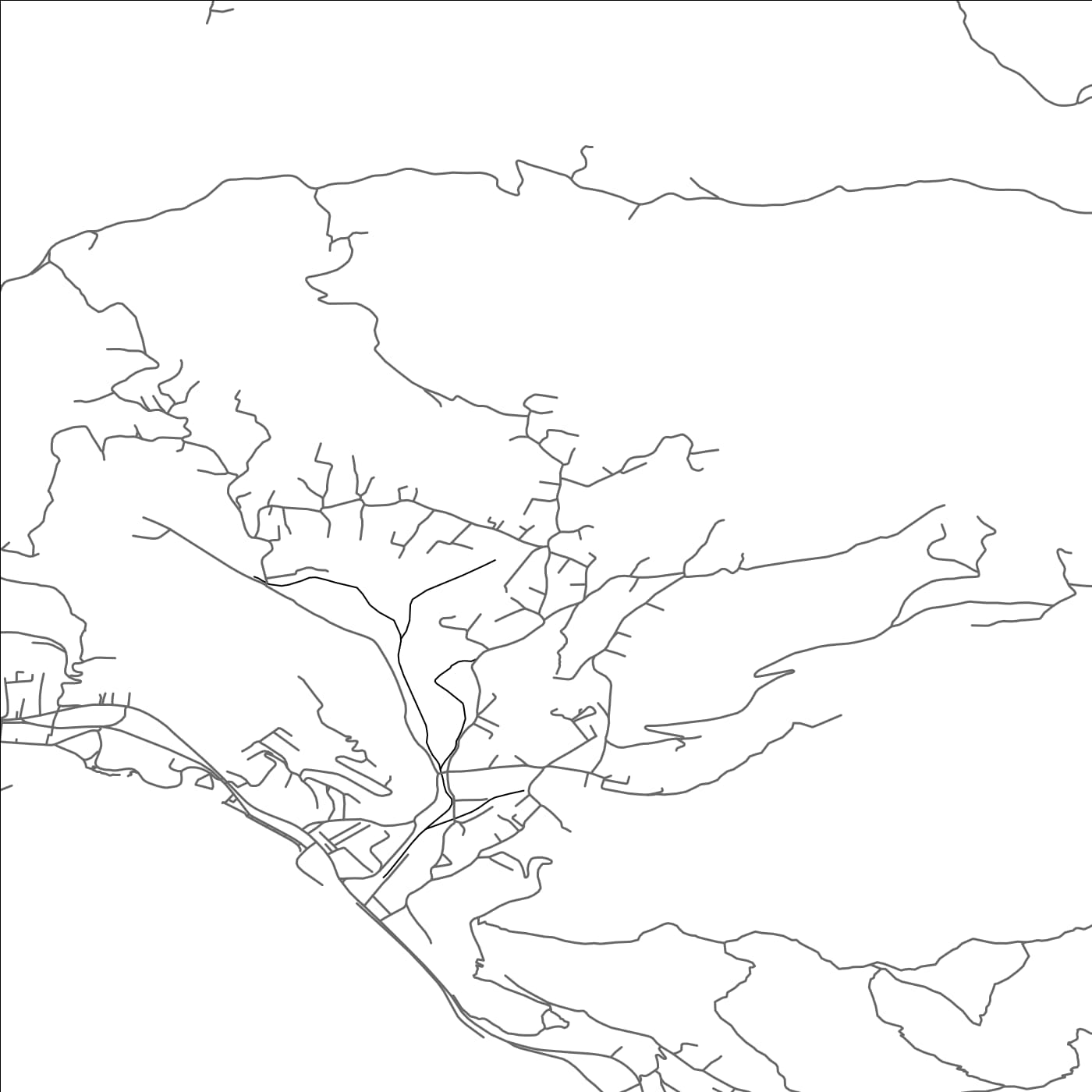 ROAD MAP OF KUTI, MONTENEGRO BY MAPBAKES