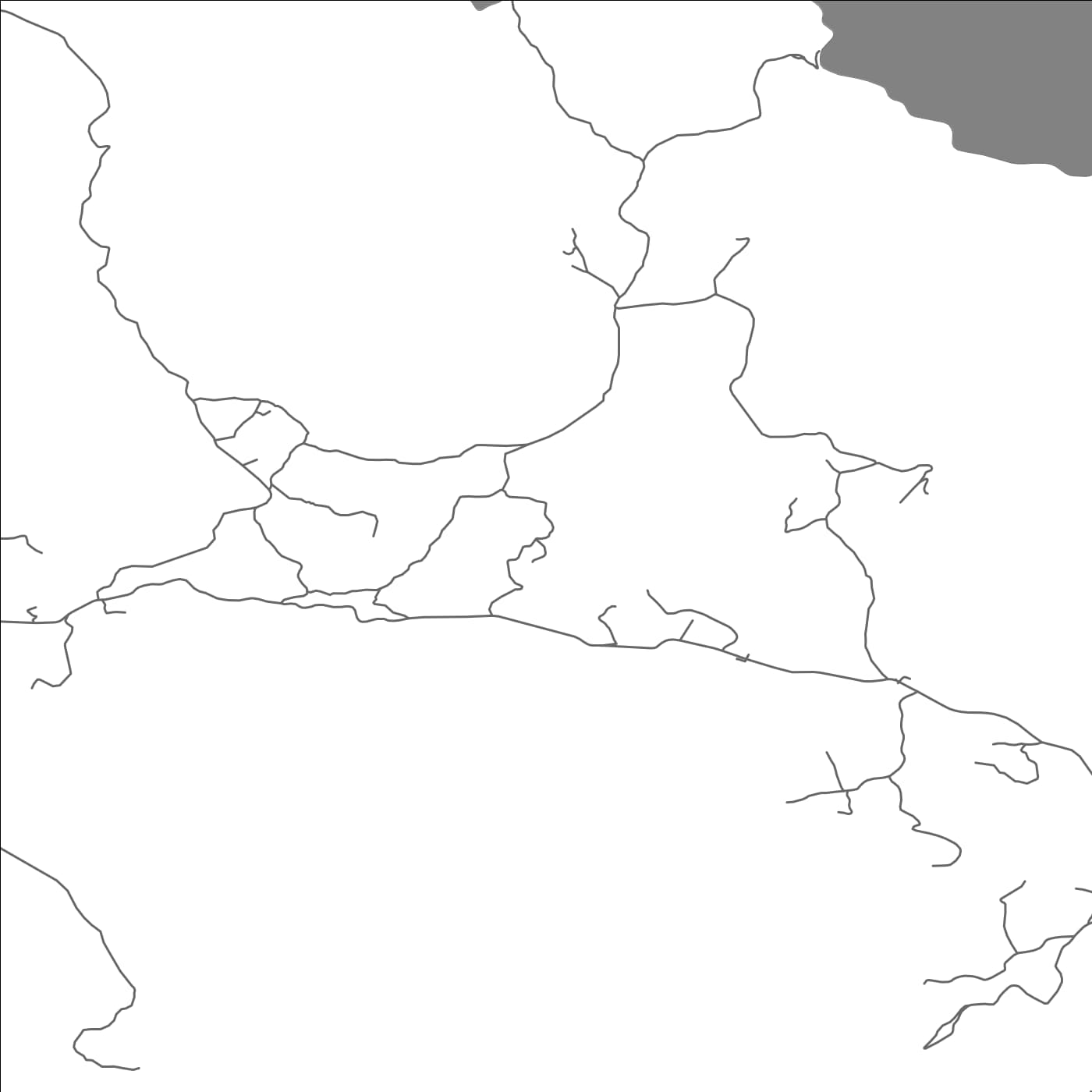 ROAD MAP OF MARTIĆI, MONTENEGRO BY MAPBAKES