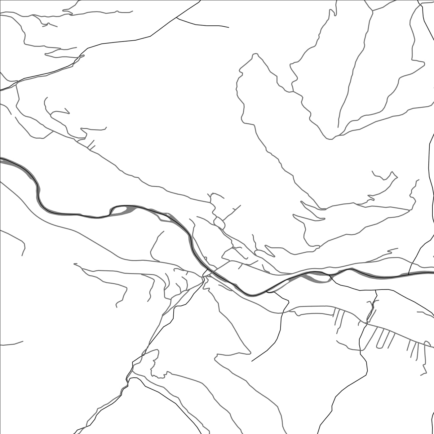 ROAD MAP OF MAŠNICA, MONTENEGRO BY MAPBAKES