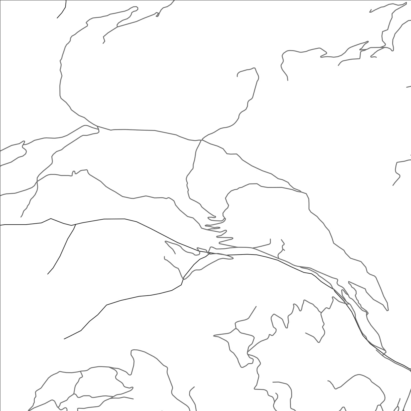 ROAD MAP OF ORAHOVIĆA, MONTENEGRO BY MAPBAKES