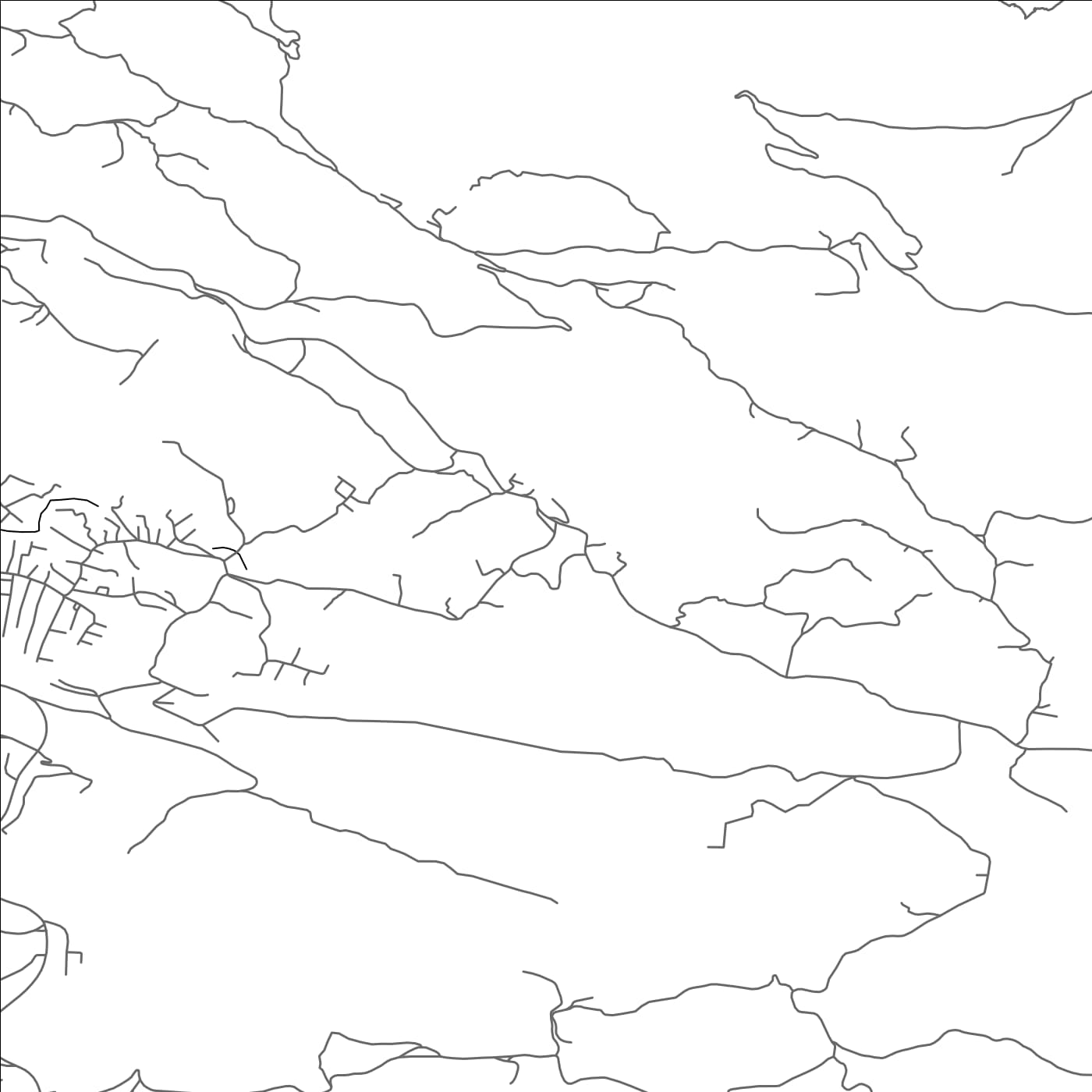 ROAD MAP OF PETNJICA, MONTENEGRO BY MAPBAKES