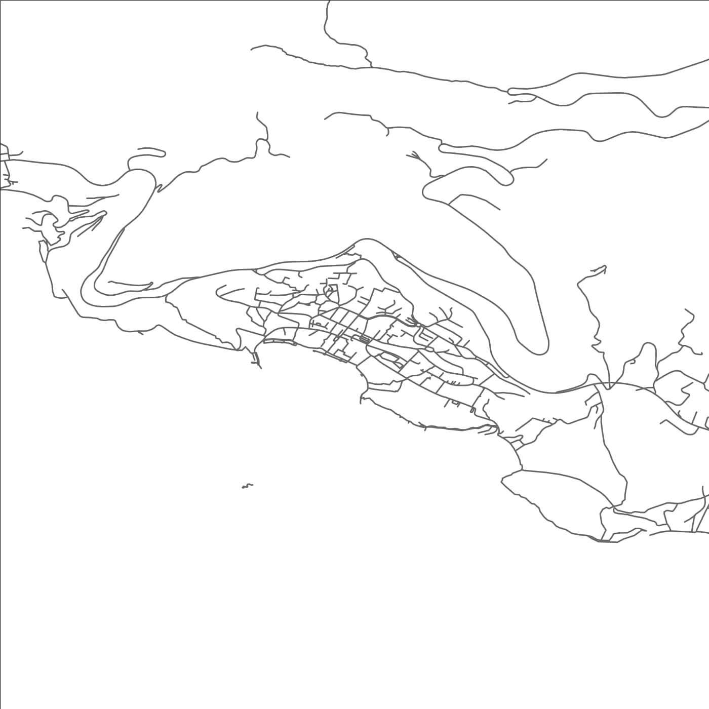 ROAD MAP OF PETROVAC NA MORU, MONTENEGRO BY MAPBAKES