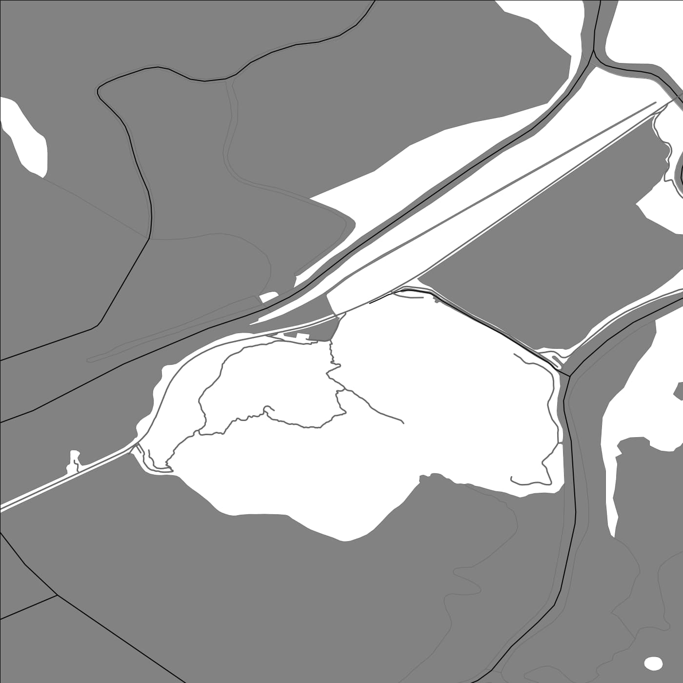 ROAD MAP OF VRANJINA, MONTENEGRO BY MAPBAKES