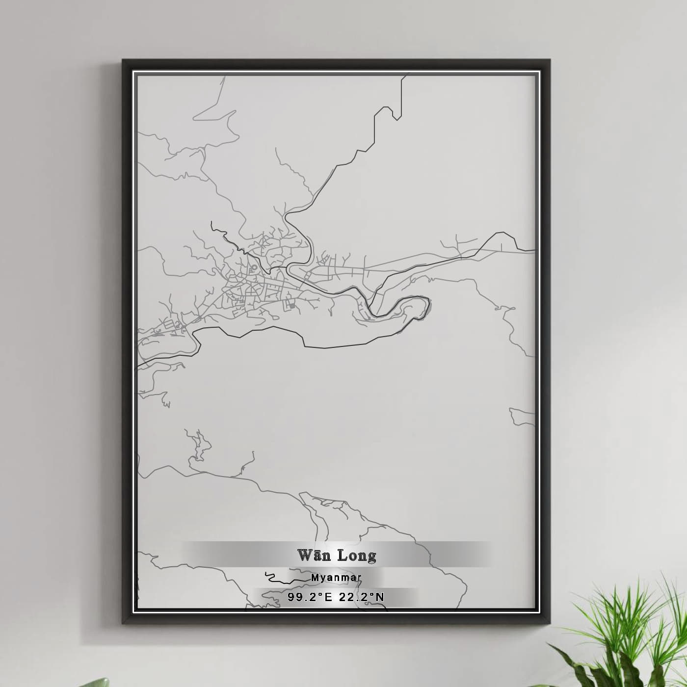 ROAD MAP OF WÄN LONG, MYANMAR BY MAPBAKES