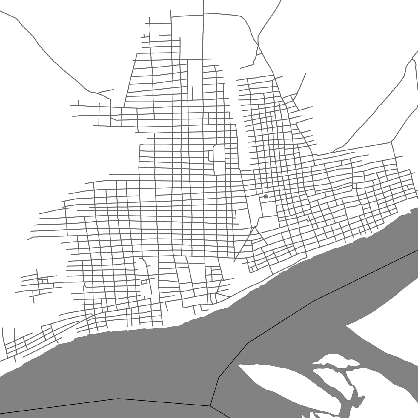 ROAD MAP OF MUSHIE, DEMOCRATIC REPUBLIC OF THE CONGO BY MAPBAKES