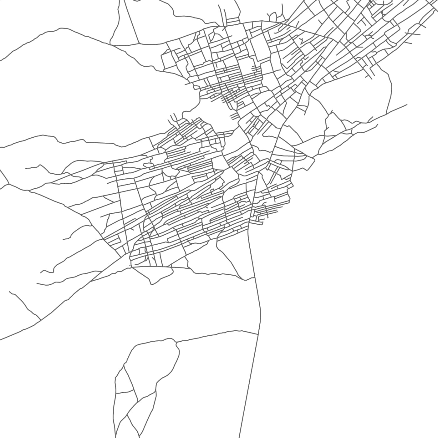 ROAD MAP OF QARDHO, SOMALIA BY MAPBAKES