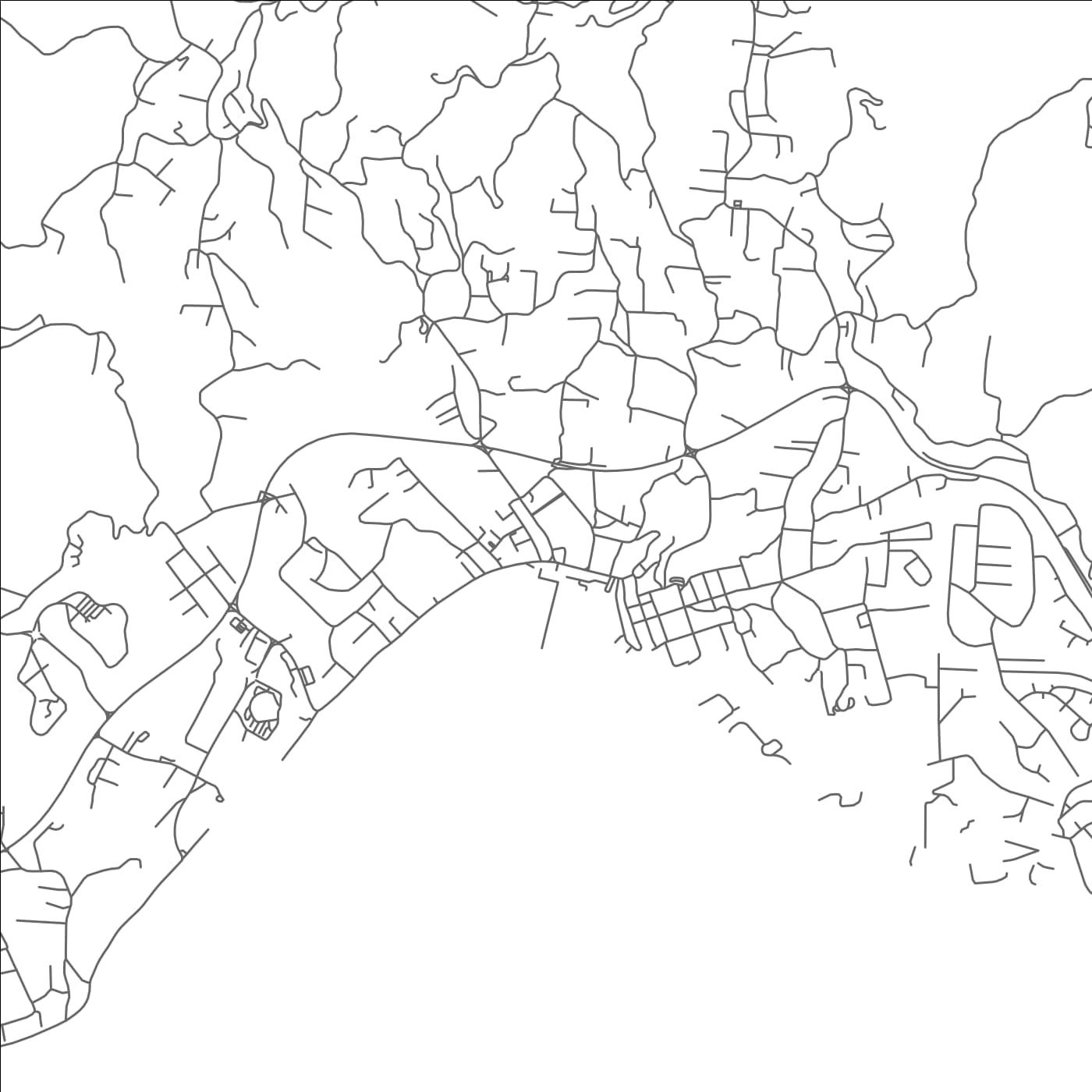 ROAD MAP OF SCARBOROUGH, TRINIDAD AND TOBAGO BY MAPBAKES