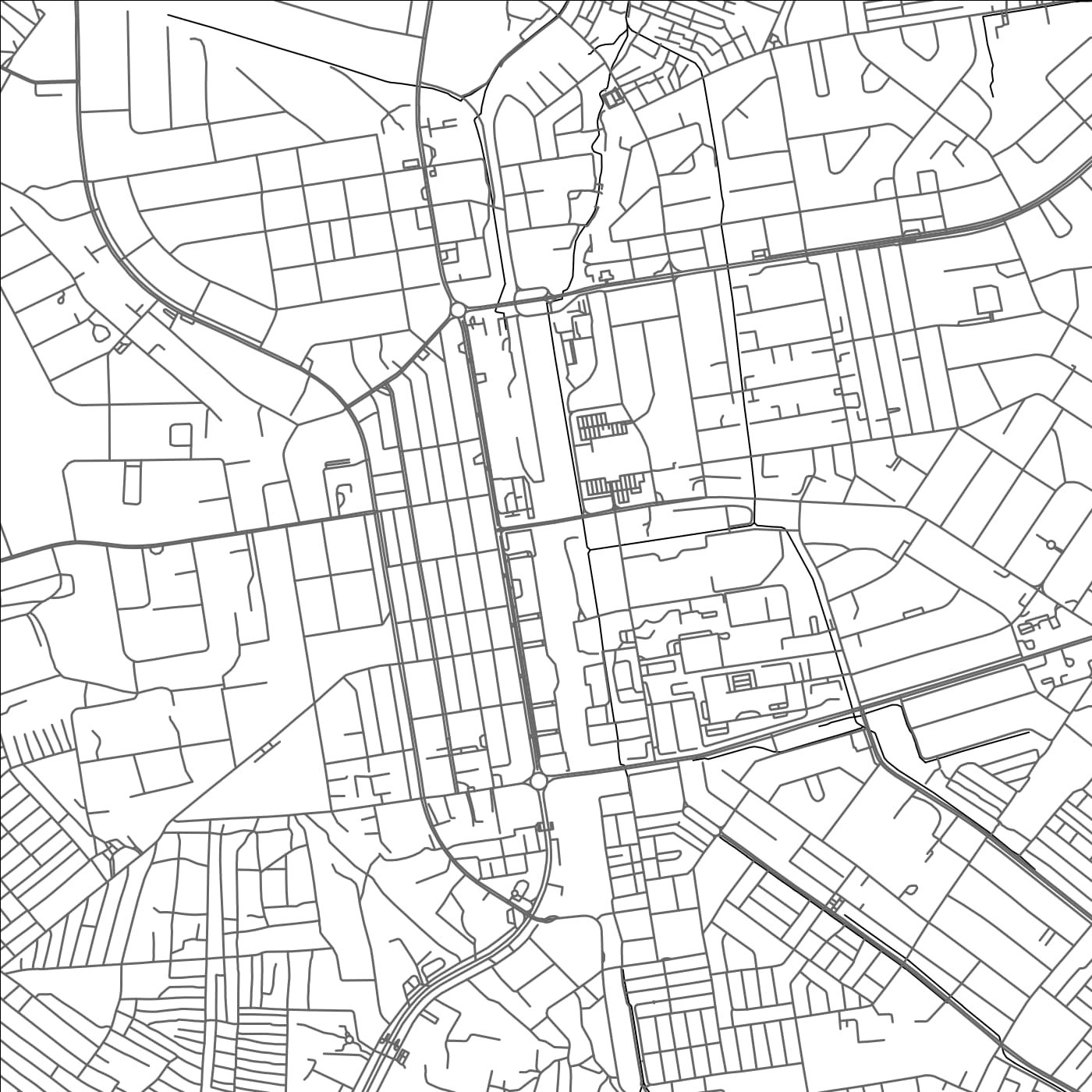 ROAD MAP OF LUSAKA, ZAMBIA BY MAPBAKES