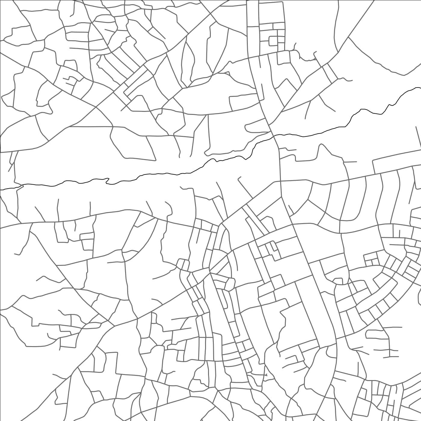 ROAD MAP OF MANSA, ZAMBIA BY MAPBAKES