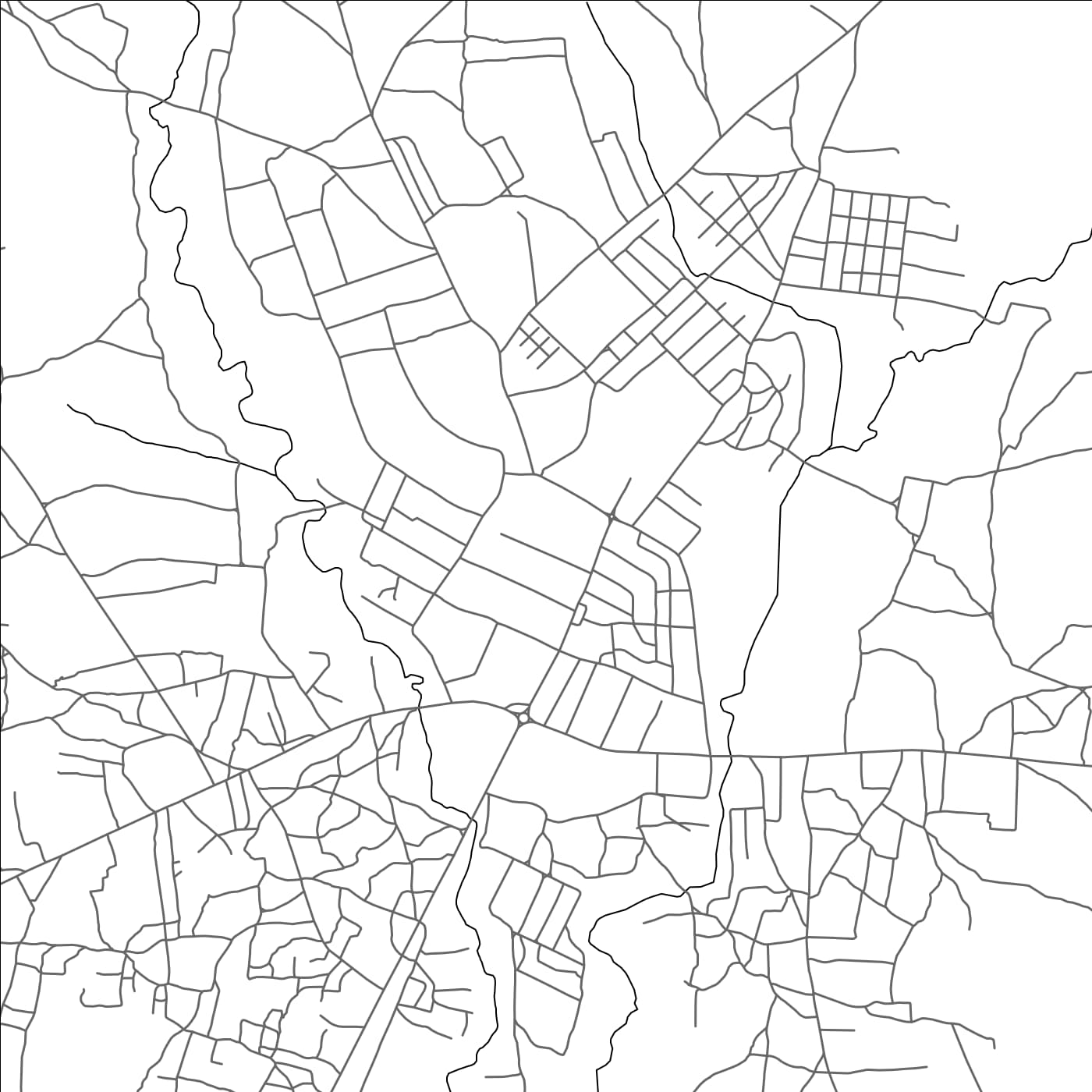 ROAD MAP OF MUMBWA, ZAMBIA BY MAPBAKES