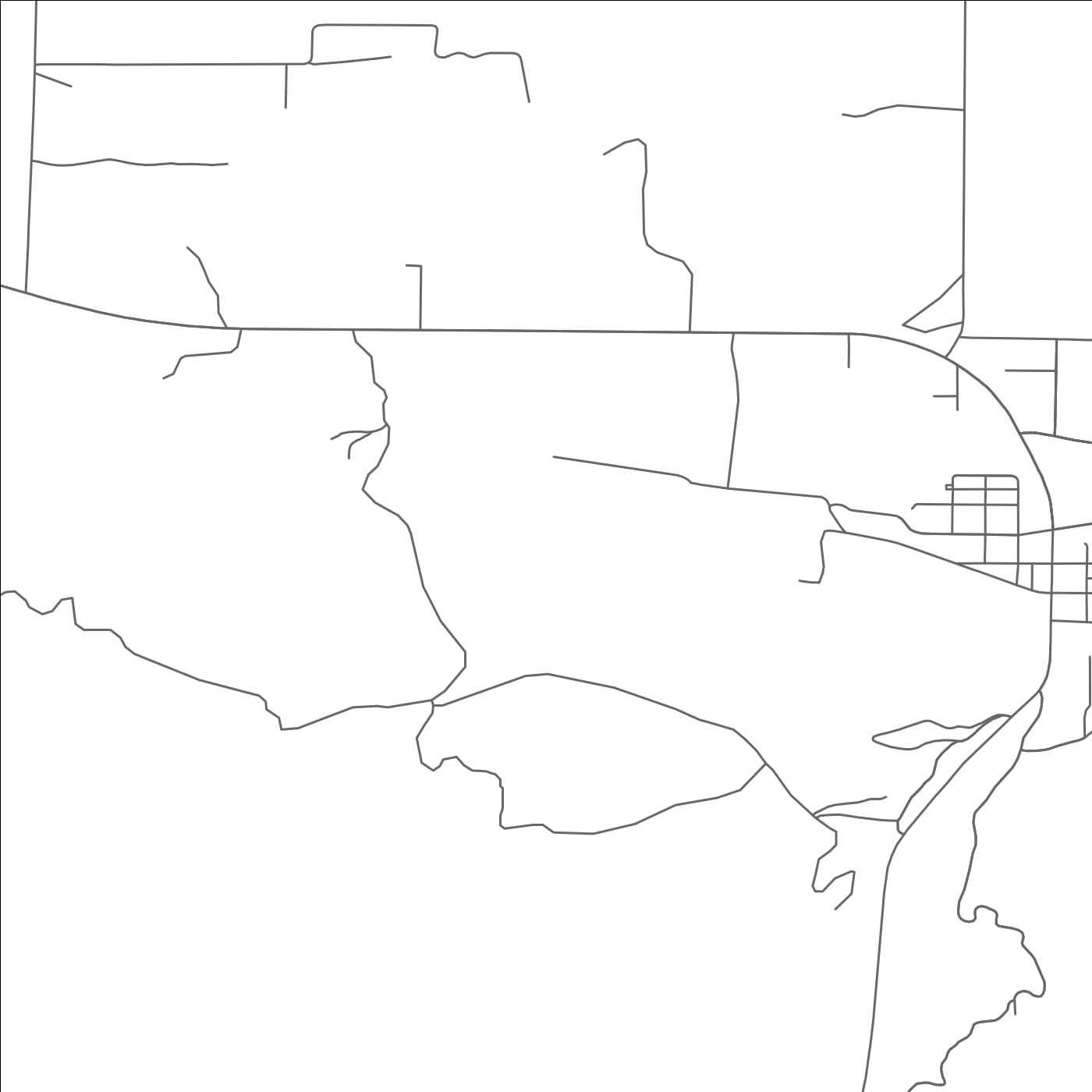 ROAD MAP OF RIDGEVILLE, SOUTH CAROLINA BY MAPBAKES
