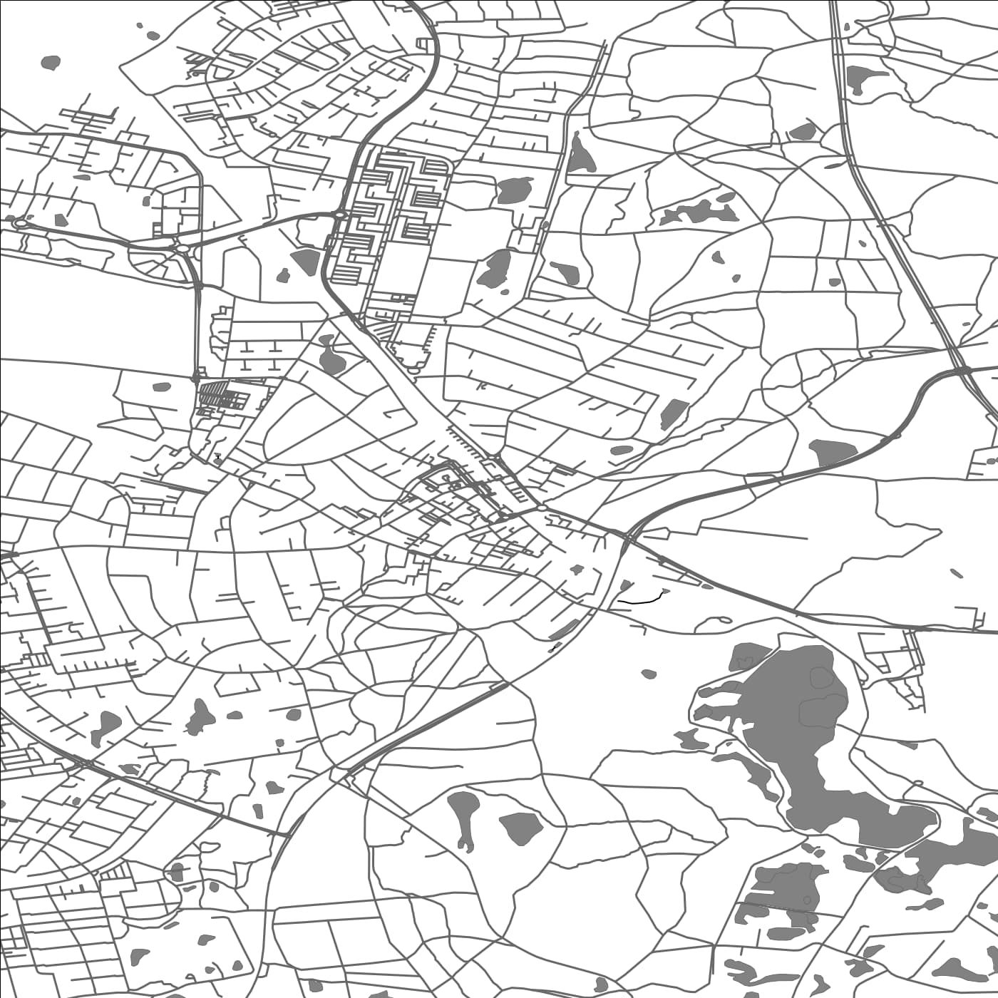 ROAD MAP OF ALLERØD, DENMARK BY MAPBAKES