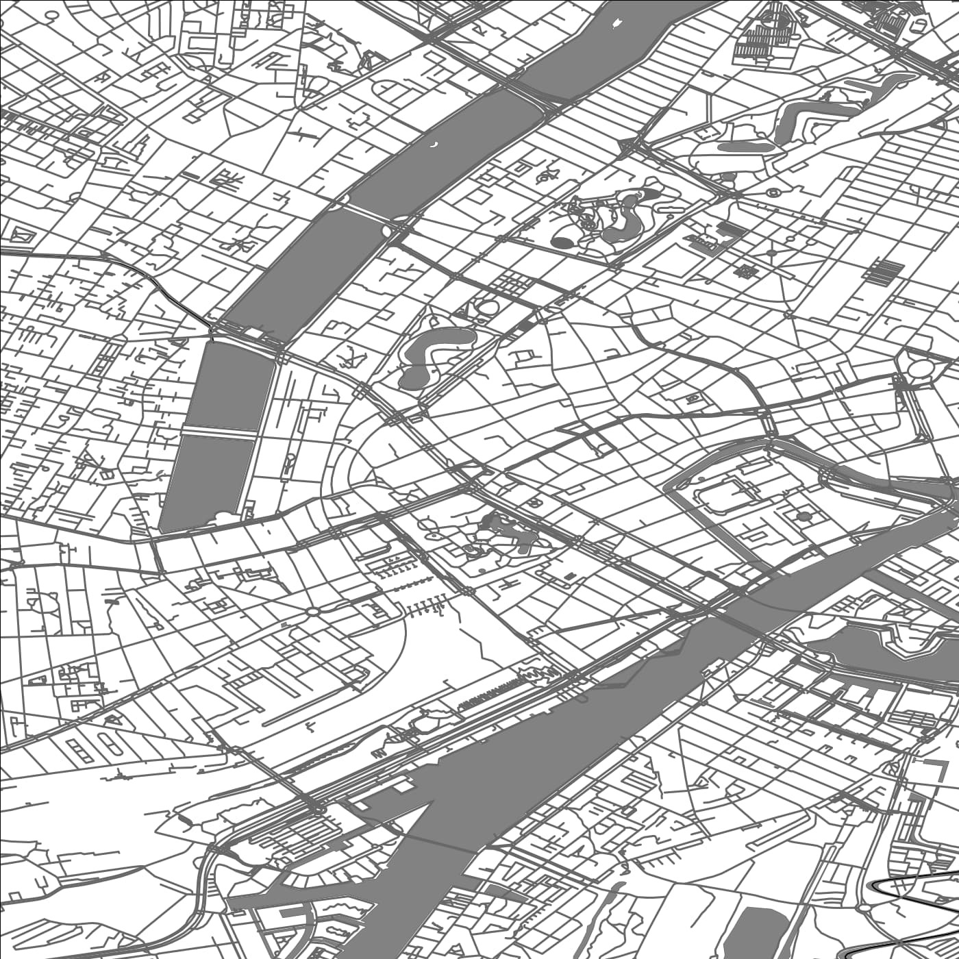 ROAD MAP OF COPENHAGEN, DENMARK BY MAPBAKES