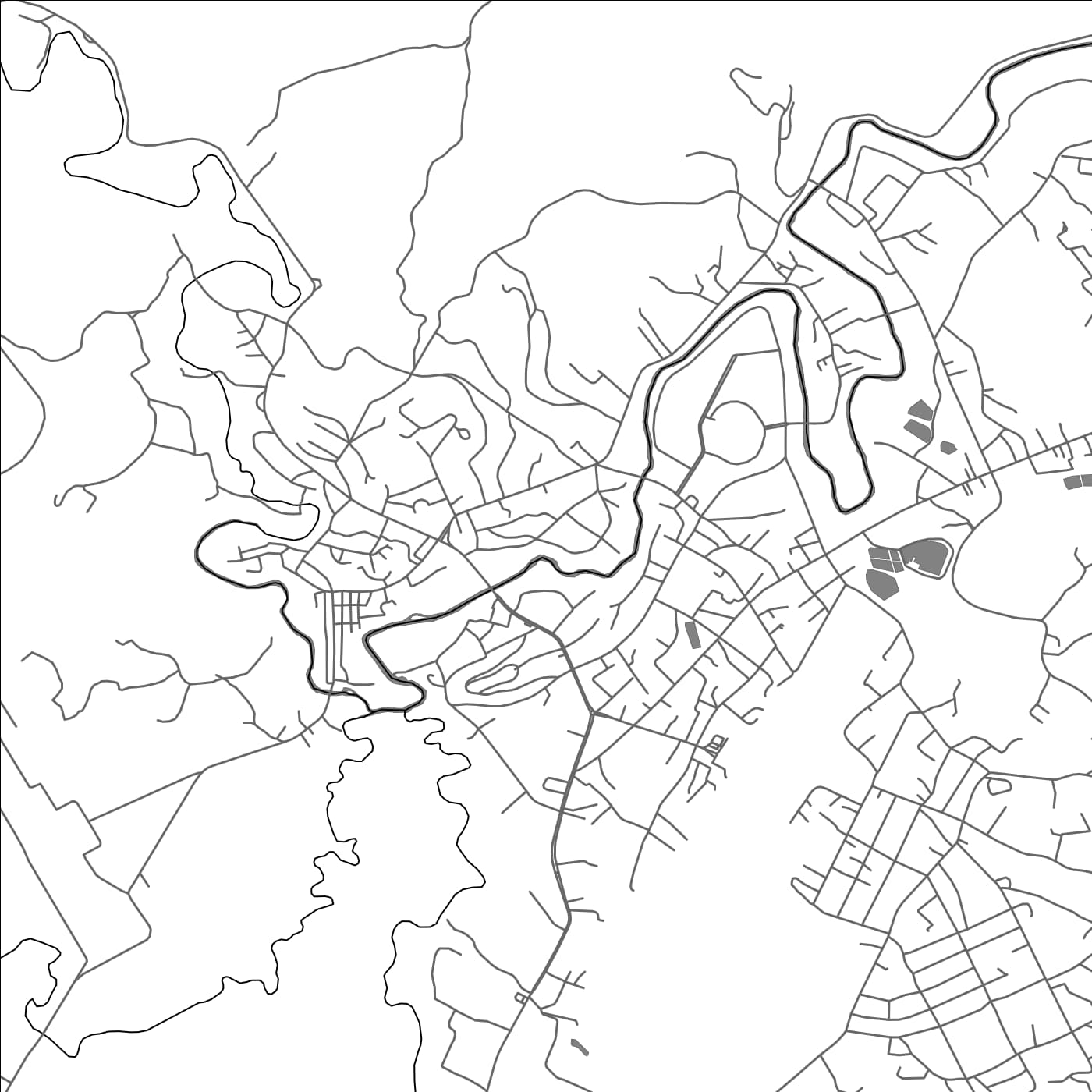 ROAD MAP OF XAI, LAOS BY MAPBAKES