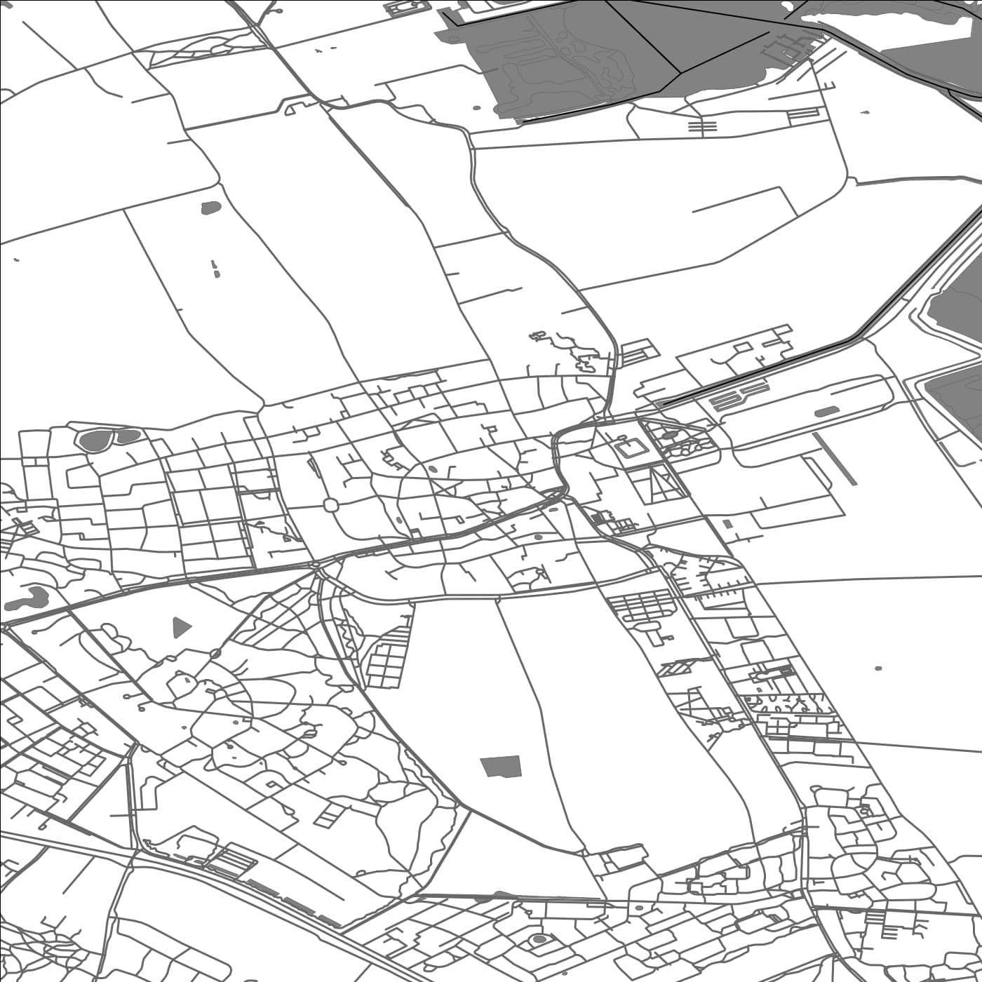 ROAD MAP OF ZUIDLAREN, NETHERLANDS BY MAPBAKES