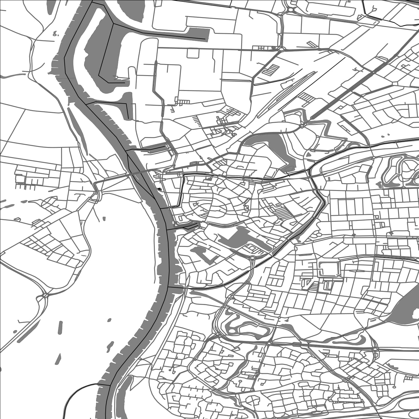 ROAD MAP OF ZUTPHEN, NETHERLANDS BY MAPBAKES