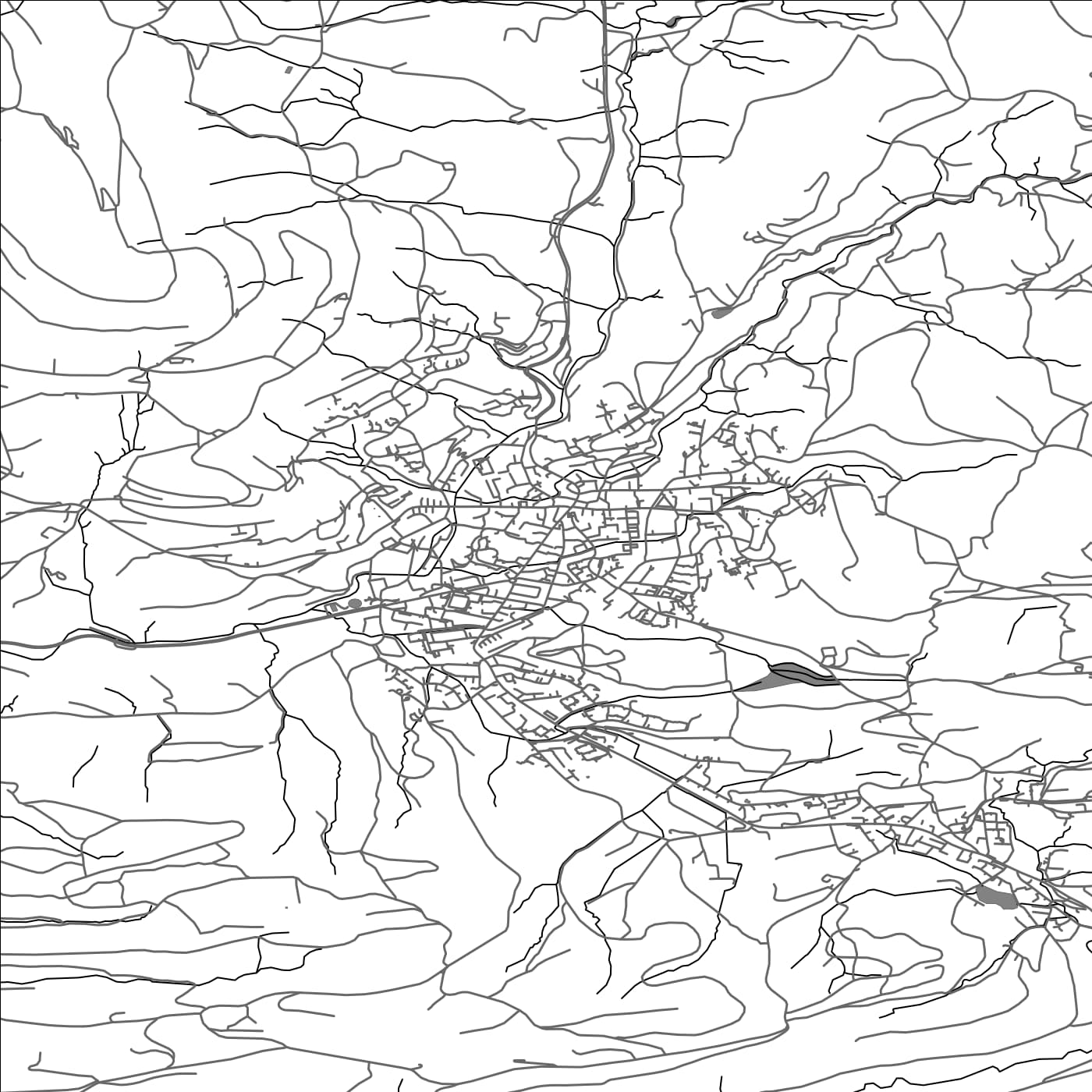ROAD MAP OF WALD, SWITZERLAND BY MAPBAKES