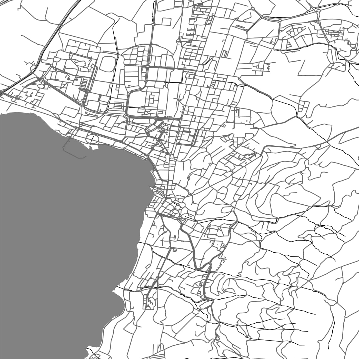 ROAD MAP OF ZUG, SWITZERLAND BY MAPBAKES