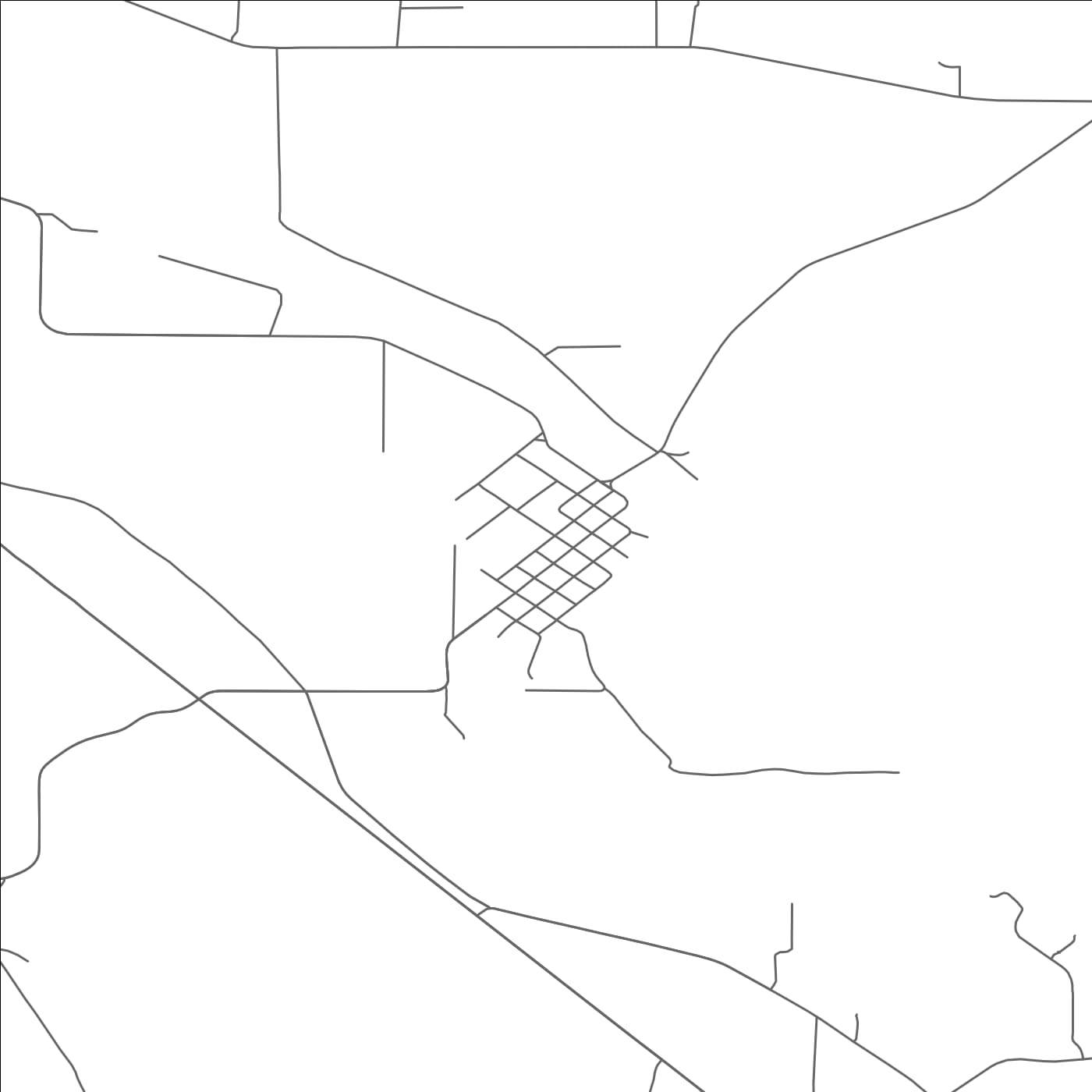 ROAD MAP OF WATERLOO, OREGON BY MAPBAKES