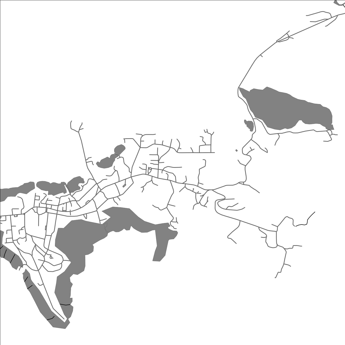 ROAD MAP OF NGERBODEL, PALAU BY MAPBAKES