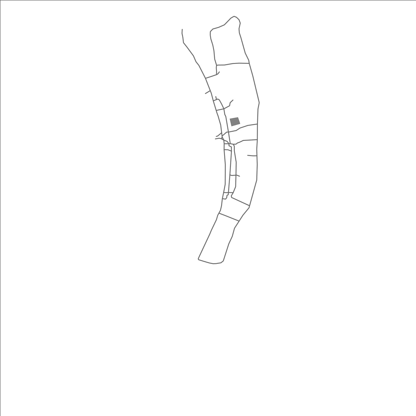 ROAD MAP OF OLKANG, PALAU BY MAPBAKES