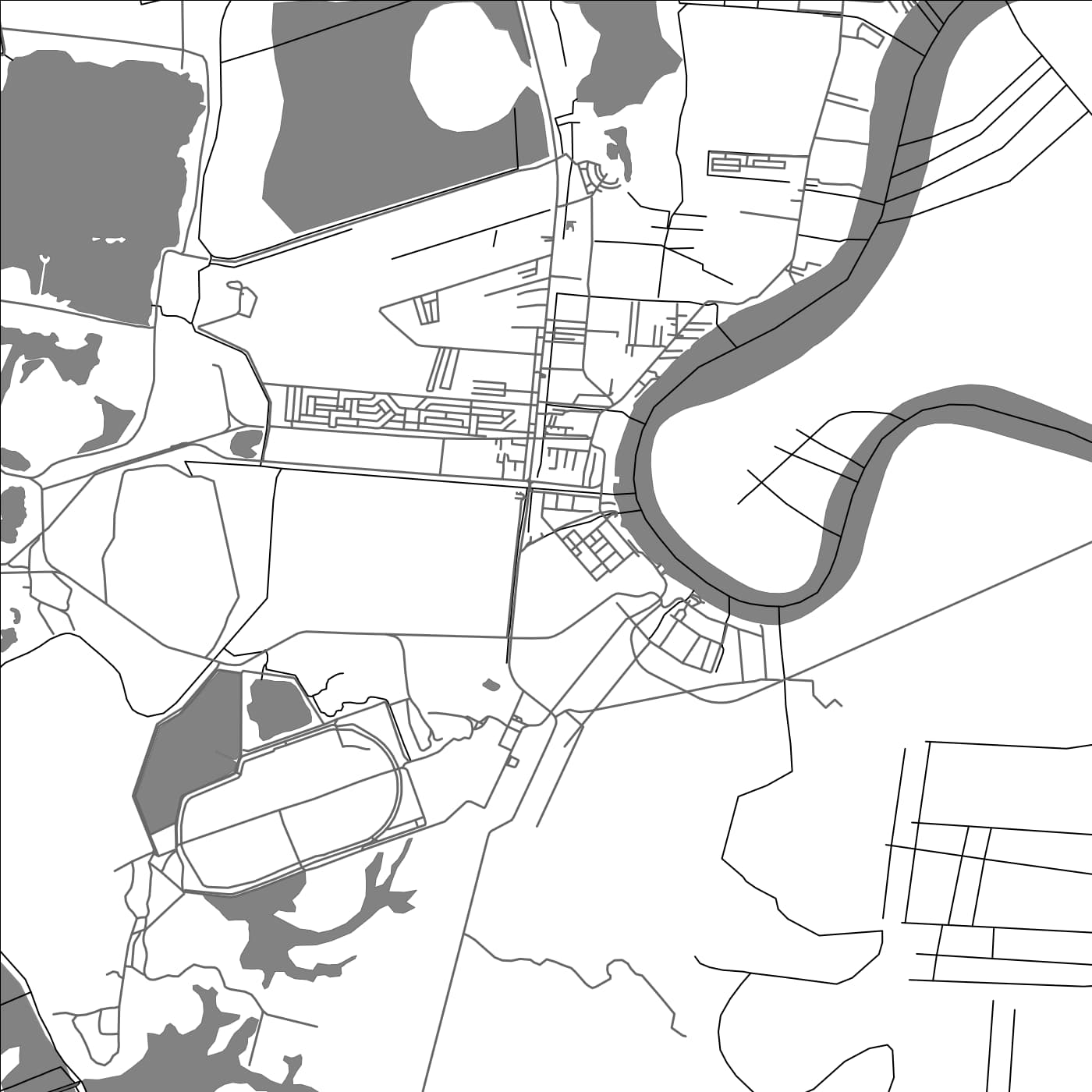 ROAD MAP OF SMALKALDEN, SURINAME BY MAPBAKES