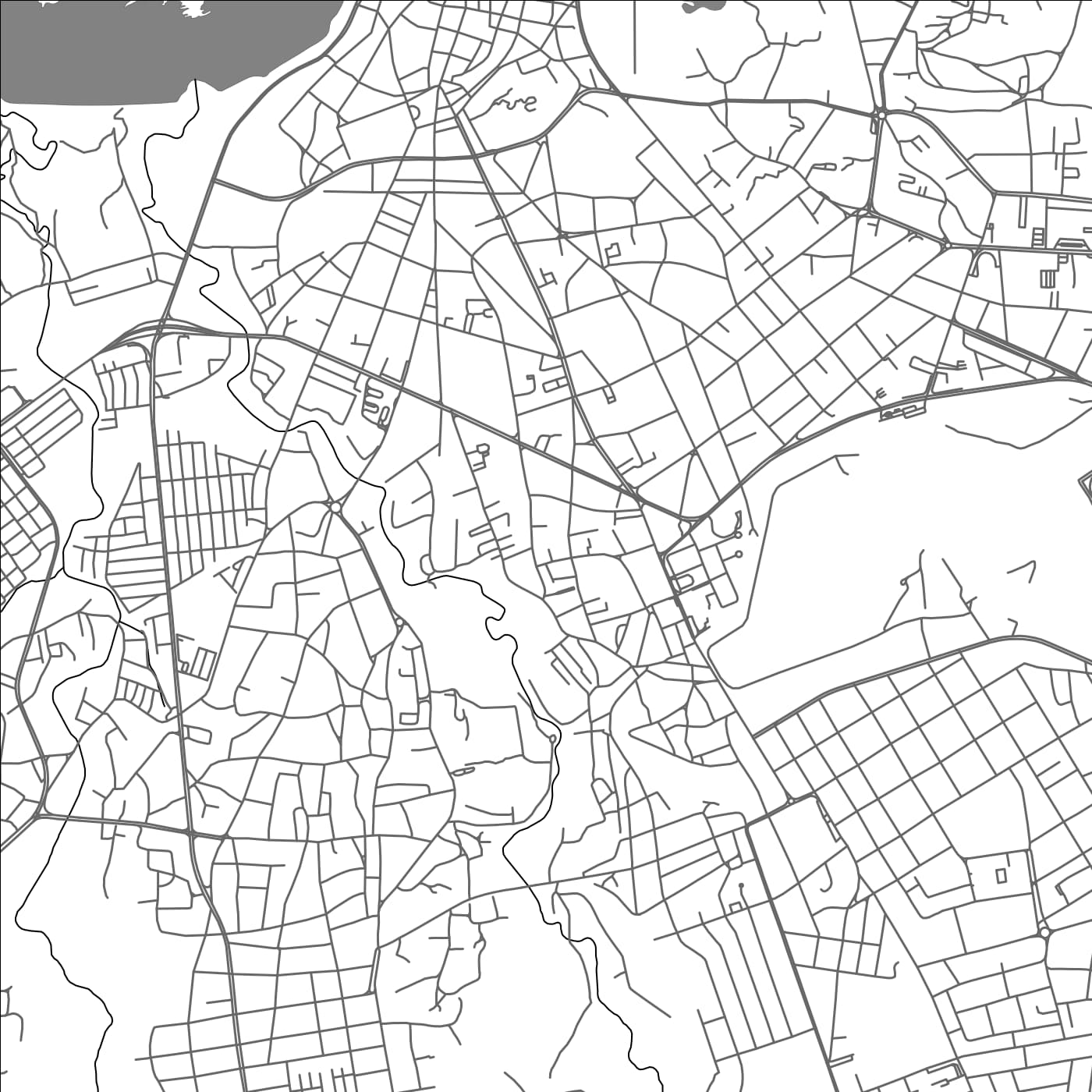 ROAD MAP OF CIUDAD BOLIVAR, VENEZUELA BY MAPBAKES