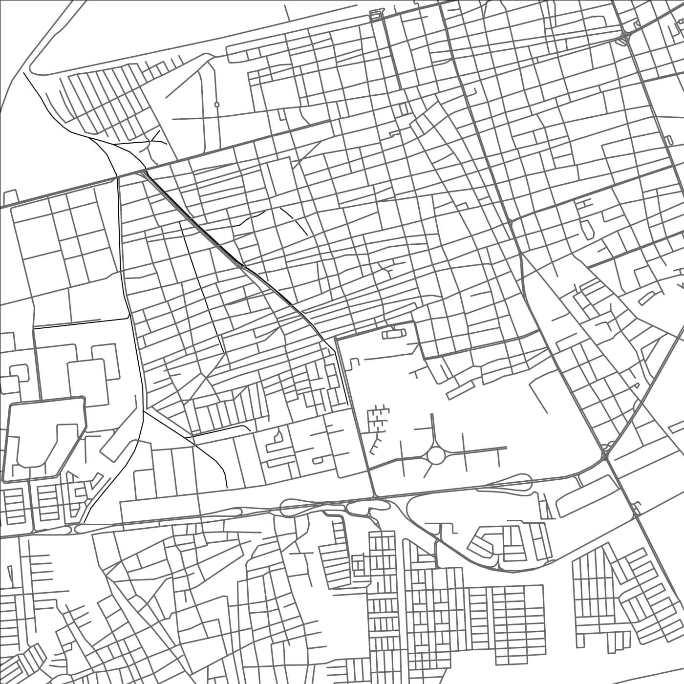 ROAD MAP OF CORO, VENEZUELA BY MAPBAKES
