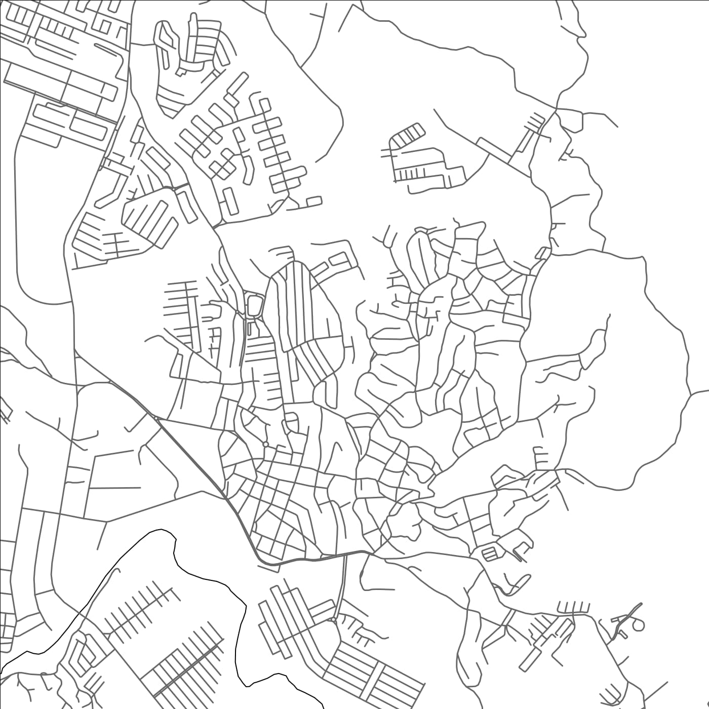 ROAD MAP OF CUA, VENEZUELA BY MAPBAKES