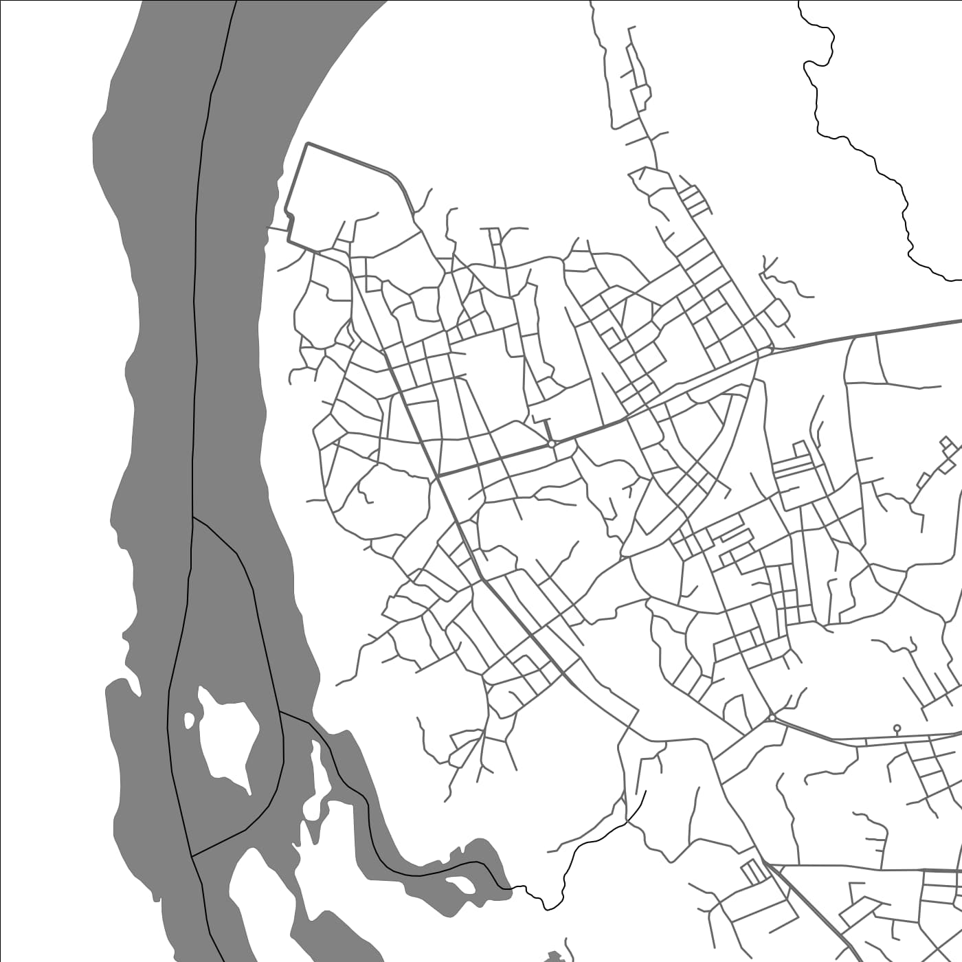 ROAD MAP OF PUERTO AYACUCHO, VENEZUELA BY MAPBAKES