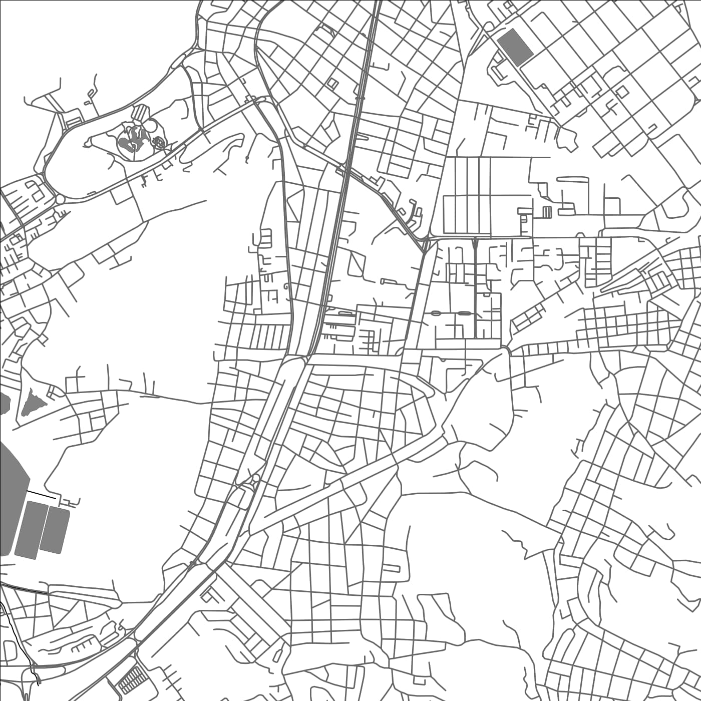 ROAD MAP OF PUERTO LA CRUZ, VENEZUELA BY MAPBAKES