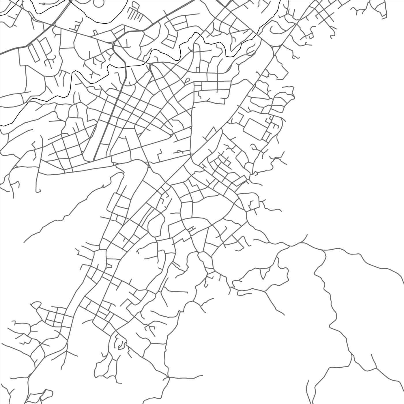 ROAD MAP OF SAN JUAN DE LOS MORROS, VENEZUELA BY MAPBAKES