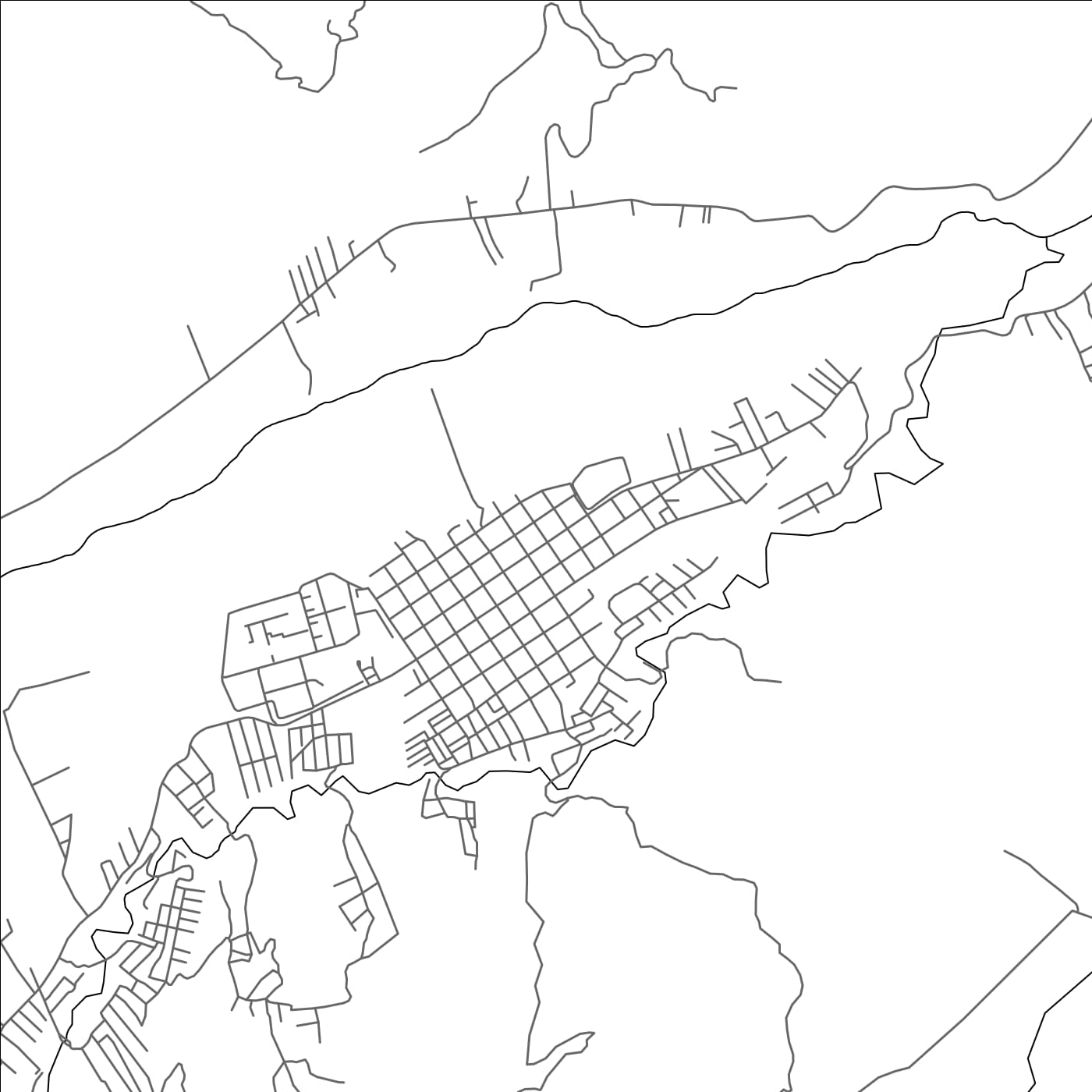 ROAD MAP OF SANTA ANA, VENEZUELA BY MAPBAKES