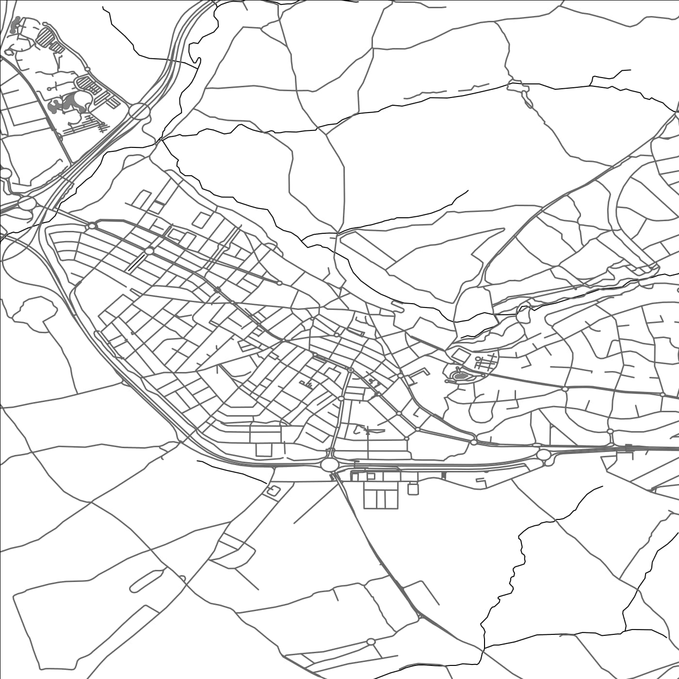 ROAD MAP OF VILLAVICIOSA DE ODON, SPAIN BY MAPAKES