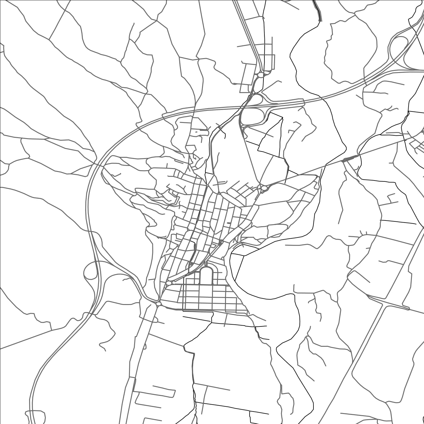 ROAD MAP OF ZUERA, SPAIN BY MAPAKES