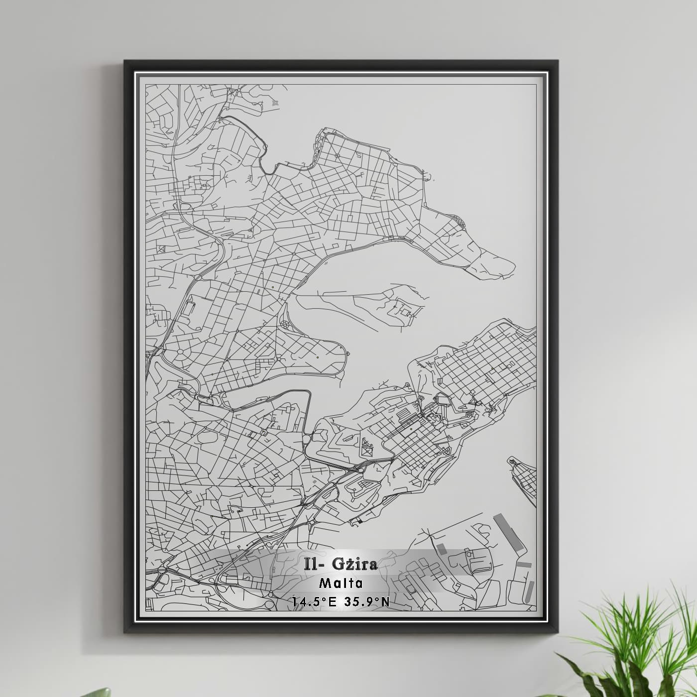 ROAD MAP OF IL GZIRA, MALTA BY MAPBAKES