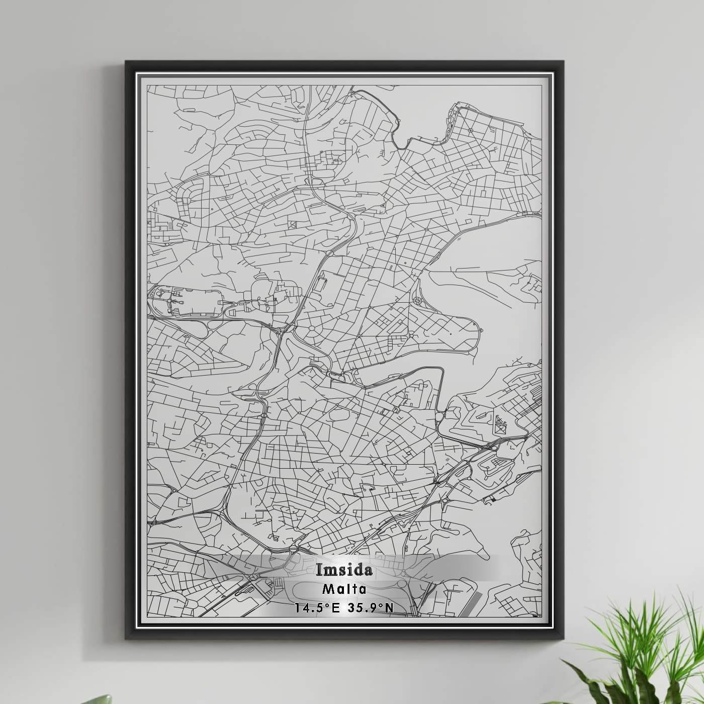 ROAD MAP OF IMSIDA, MALTA BY MAPBAKES
