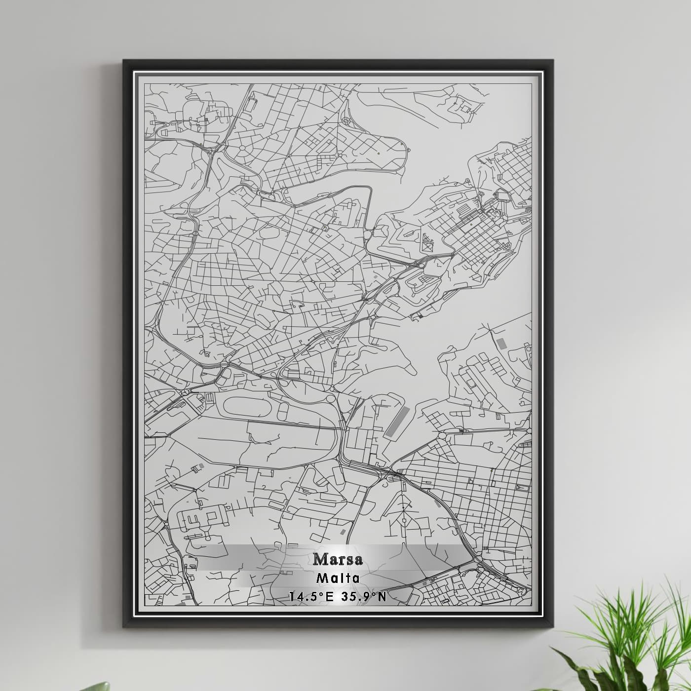 ROAD MAP OF MARSA, MALTA BY MAPBAKES